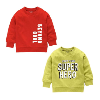 Buy Upto 80% Off On Baby Boys' T-Shirt Chest Printed Full Sleeves Sweatshirt